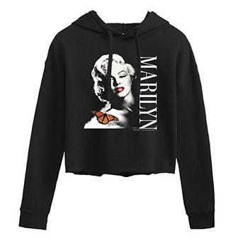 Juniors' Marilyn Monroe Cropped Hoodie