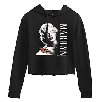 Juniors' Marilyn Monroe Cropped Hoodie
