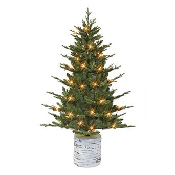 PULEO INTERNATIONAL 4.5-ft. Potted Pine Artificial Christmas Tree
