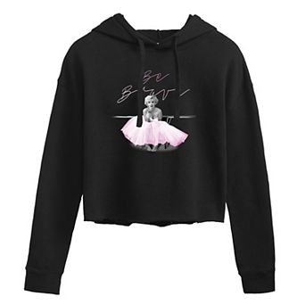Juniors' Marilyn Monroe Tutu "Be Brave" Cropped Graphic Hoodie