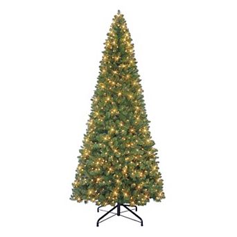 PULEO INTERNATIONAL 9 ft. Pre-Lit Virginia Pine Artificial Christmas Tree