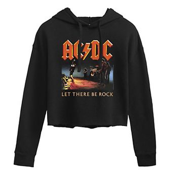 Juniors' AC/DC "Let There Be Rock" Cropped Graphic Hoodie