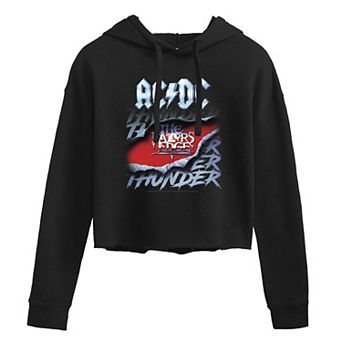 Juniors' AC/DC "The Razors Edge" Cropped Graphic Hoodie