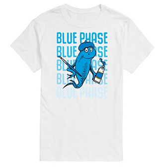 Big & Tall Dr Seuss Blue Fish Tee