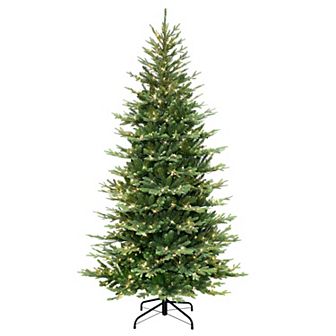 PULEO INTERNATIONAL 6.5-ft. Pre-Lit Slim Balsam Fir Artificial Christmas Tree
