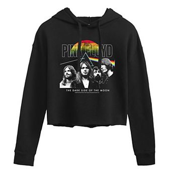 Juniors' Pink Floyd Moon Cropped Graphic Hoodie