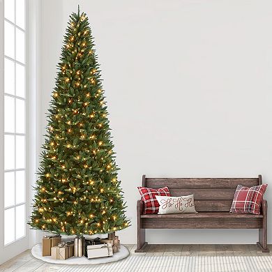 PULEO INTERNATIONAL 12-ft. Pre-Lit Monroe Fir Artificial Christmas Tree