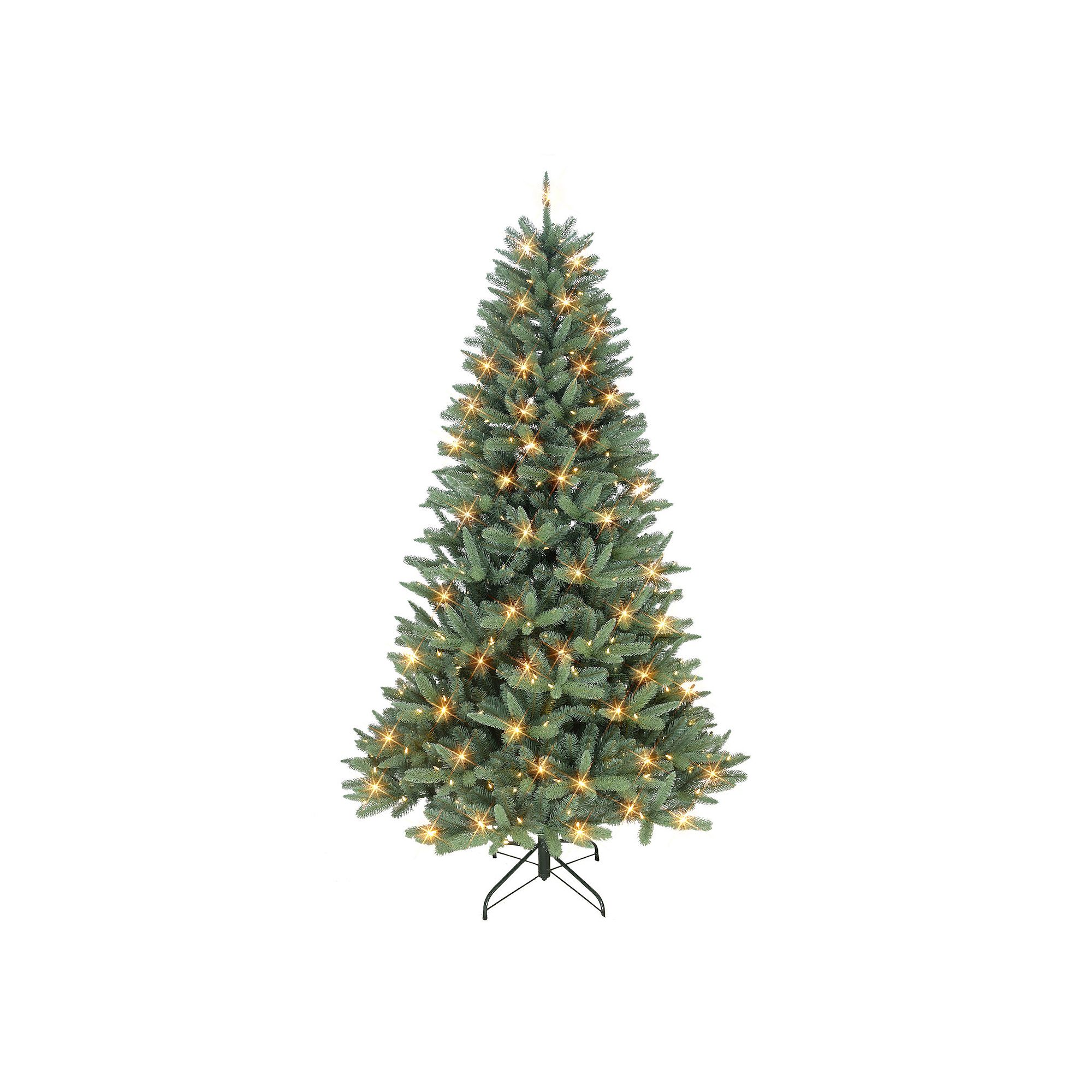 PULEO INTERNATIONAL 7.5-ft. Pre-Lit Monterey Spruce Artificial Christmas Tr