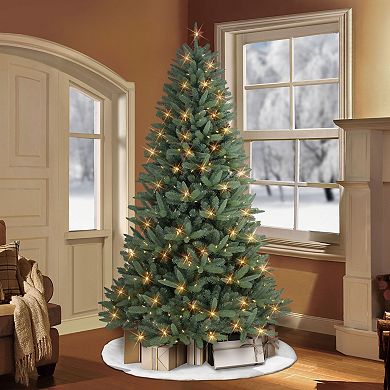 PULEO INTERNATIONAL 7.5-ft. Pre-Lit Monterey Spruce Artificial Christmas Tree