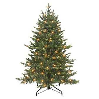 PULEO INTERNATIONAL 4.5-ft. Pre-Lit Royal Majestic Douglas Fir Artificial Christmas Tree