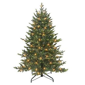 PULEO INTERNATIONAL 4.5-ft. Pre-Lit Royal Majestic Douglas Fir Artificial Christmas Tree