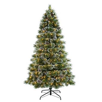 PULEO INTERNATIONAL 7-ft. Pre-Lit Cashmere Tips Springfield Fir Artificial Christmas Tree