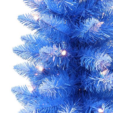 PULEO INTERNATIONAL 3-ft. Pre-Lit Fashion Blue Artificial Christmas Tree