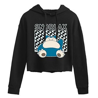 Juniors' Pokémon Snorlax Cropped Graphic Hoodie