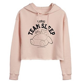 Juniors' Pokémon "Team Sleep" Cropped Graphic Hoodie