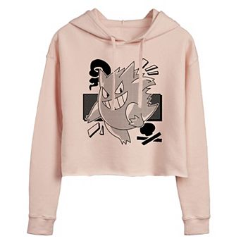 Juniors' Pokémon Gengar Cropped Graphic Hoodie