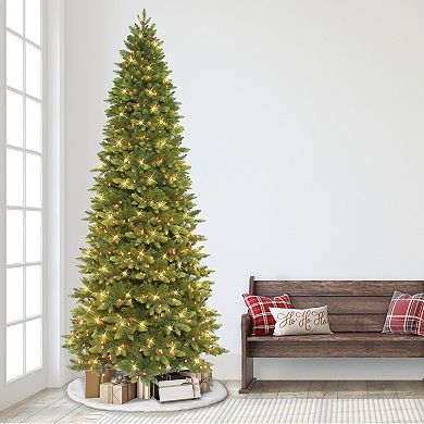 PULEO INTERNATIONAL 9-ft. Pre-Lit Slim Westford Spruce Artificial Christmas Tree