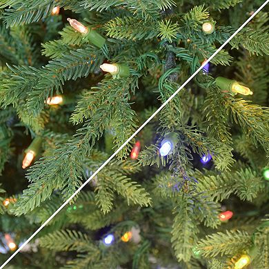 Puleo International 9-ft. Pre-Lit Slim Balsam Fir Artificial Christmas Tree