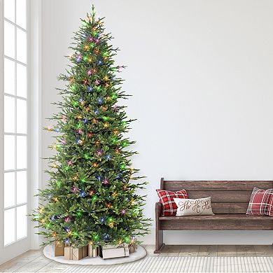 Puleo International 9-ft. Pre-Lit Slim Balsam Fir Artificial Christmas Tree