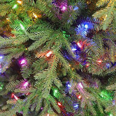 PULEO INTERNATIONAL 7.5-ft. Pre-Lit Color Select Galveston Fir Artificial Christmas Tree
