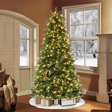 PULEO INTERNATIONAL 7.5-ft. Pre-Lit Color Select Galveston Fir Artificial Christmas Tree