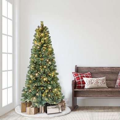 PULEO INTERNATIONAL 6-ft. Pre-Lit Montana Pine Artificial Christmas Tree