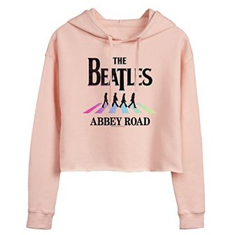 Juniors' The Beatles "Abbey Road" Cropped Graphic Hoodie