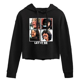 Juniors' The Beatles "Let It Be" Cropped Graphic Hoodie
