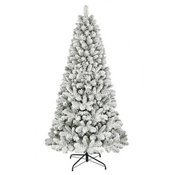 PULEO INTERNATIONAL 6.5-ft. Flocked Virginia Pine Artificial Christmas Tree