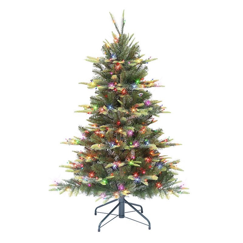 Puleo International 4.5-ft. Pre-Lit Aspen Fir Artificial Christmas Tree, Gr