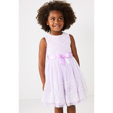 Girls 4-6x Bonnie Jean Embroidered Lace Dress