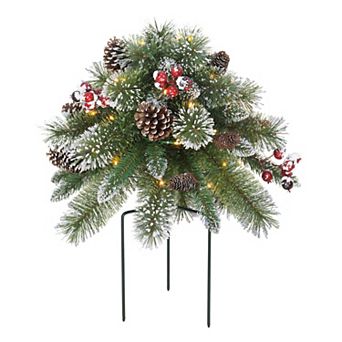 PULEO INTERNATIONAL Snowy Artificial Christmas Urn Filler