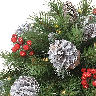 PULEO INTERNATIONAL Pine Cones & Berries Artificial Christmas Urn Filler