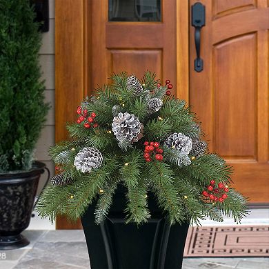 PULEO INTERNATIONAL Pine Cones & Berries Artificial Christmas Urn Filler