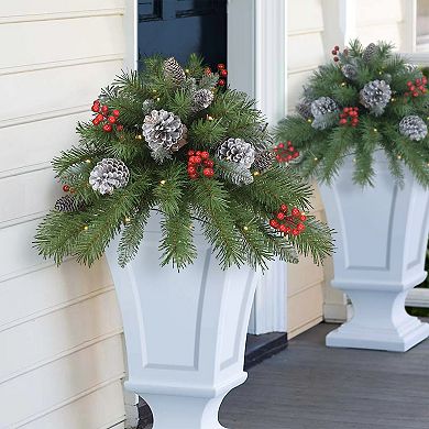 PULEO INTERNATIONAL Pine Cones & Berries Artificial Christmas Urn Filler