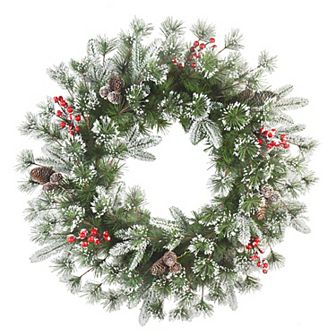 PULEO INTERNATIONAL Decorated Artificial Christmas Wreath