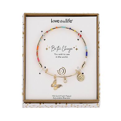 Love This Life "Be the Change" Butterfly Bangle Bracelet