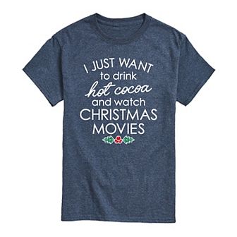 Men's Hot Cocoa and Christmas Movies Tee