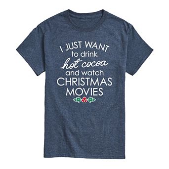 Men's Hot Cocoa and Christmas Movies Tee