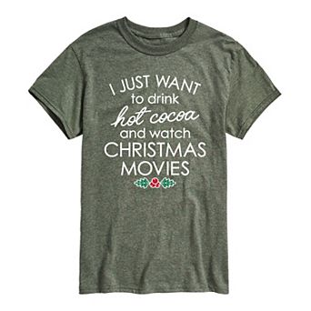 Men's Hot Cocoa and Christmas Movies Tee