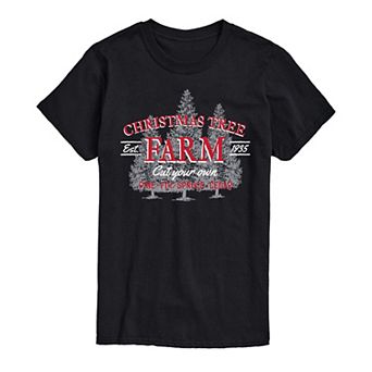Men's Christmas Tree Farm Sign Tee