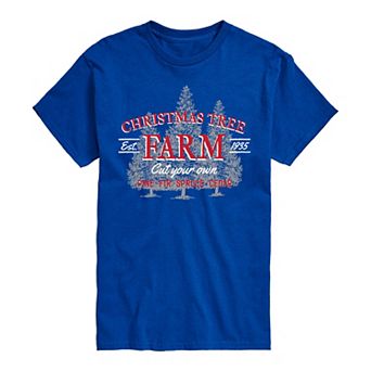 Men's Christmas Tree Farm Sign Tee