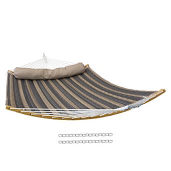 Sunnydaze Quilted Hammock with Curved Spreader Bar