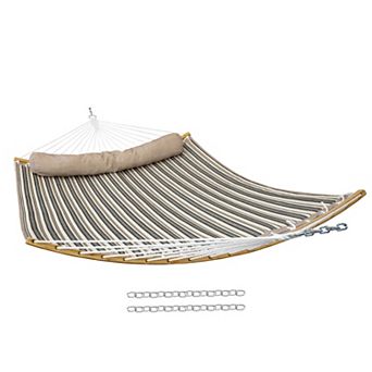 Sunnydaze Quilted Hammock with Curved Spreader Bar
