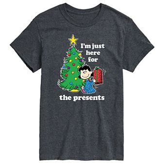 Men's Peanuts Lucy Here For Presents Tee
