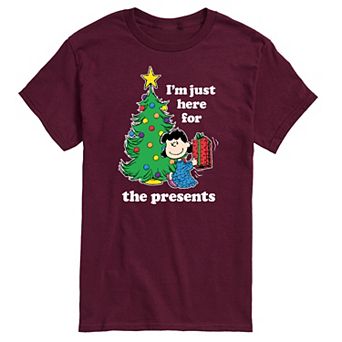 Men's Peanuts Lucy Here For Presents Tee