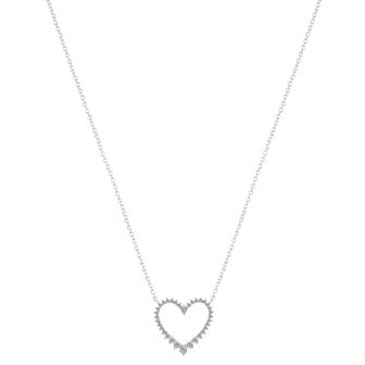 Brilliance Brass Open Heart Pendant Necklace