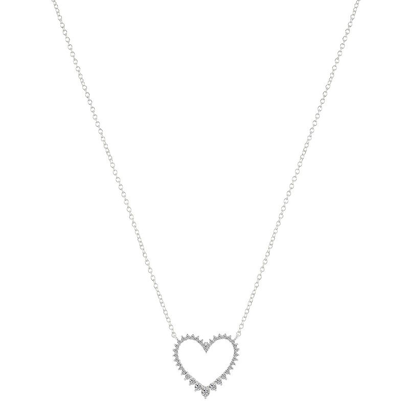 Brilliance Brass Open Heart Pendant Necklace, Womens, Size: 18, Multico