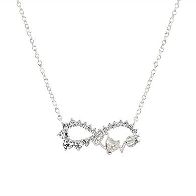 Brilliance Brass "Love" Infinity Pendant Necklace