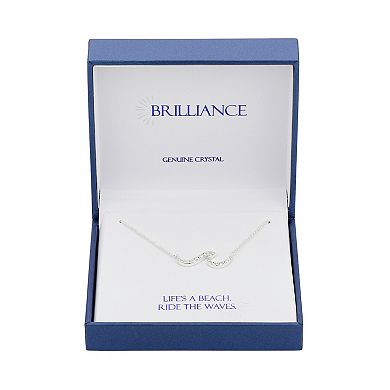 Brilliance Brass Wave Pendant Necklace